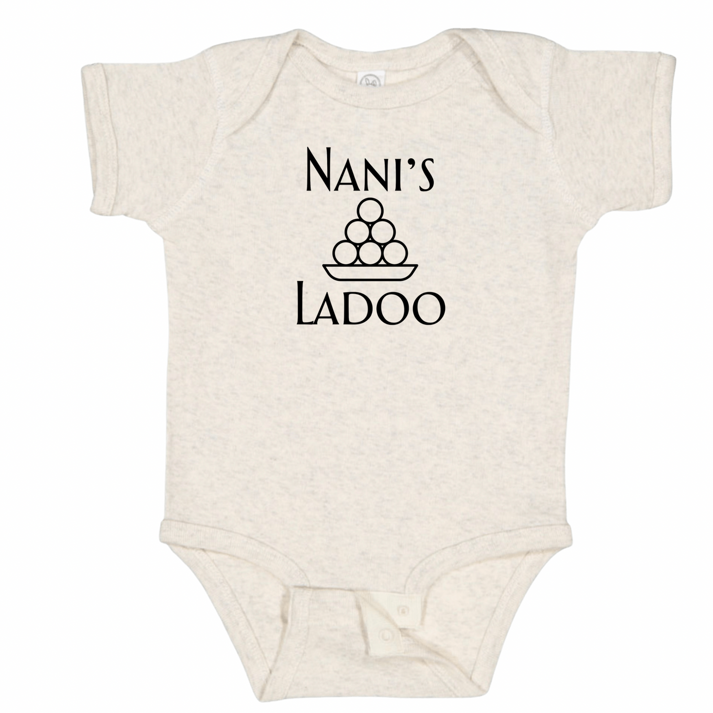 NANI’S LADOO (Black Font) - Short Sleeve Onesie