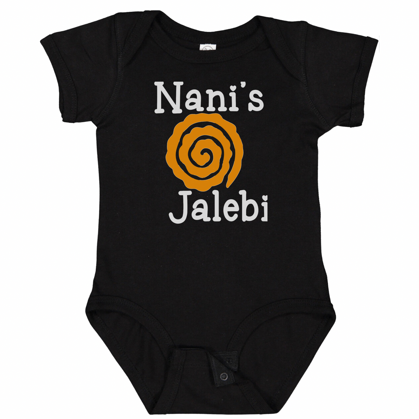 NANI’S Jalebi (White Font)- Short Sleeve Onesie