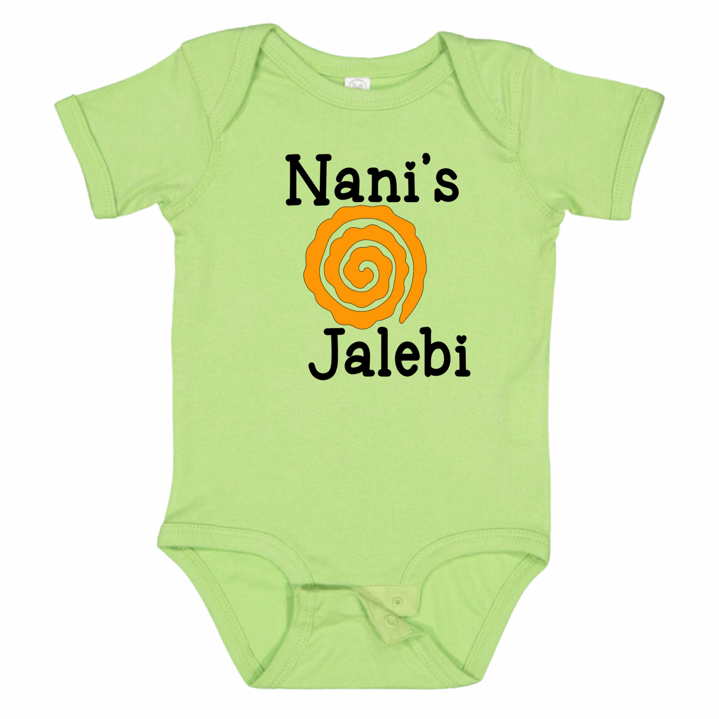 NANI’S JALEBI (Black Font) - Short Sleeve Onesie