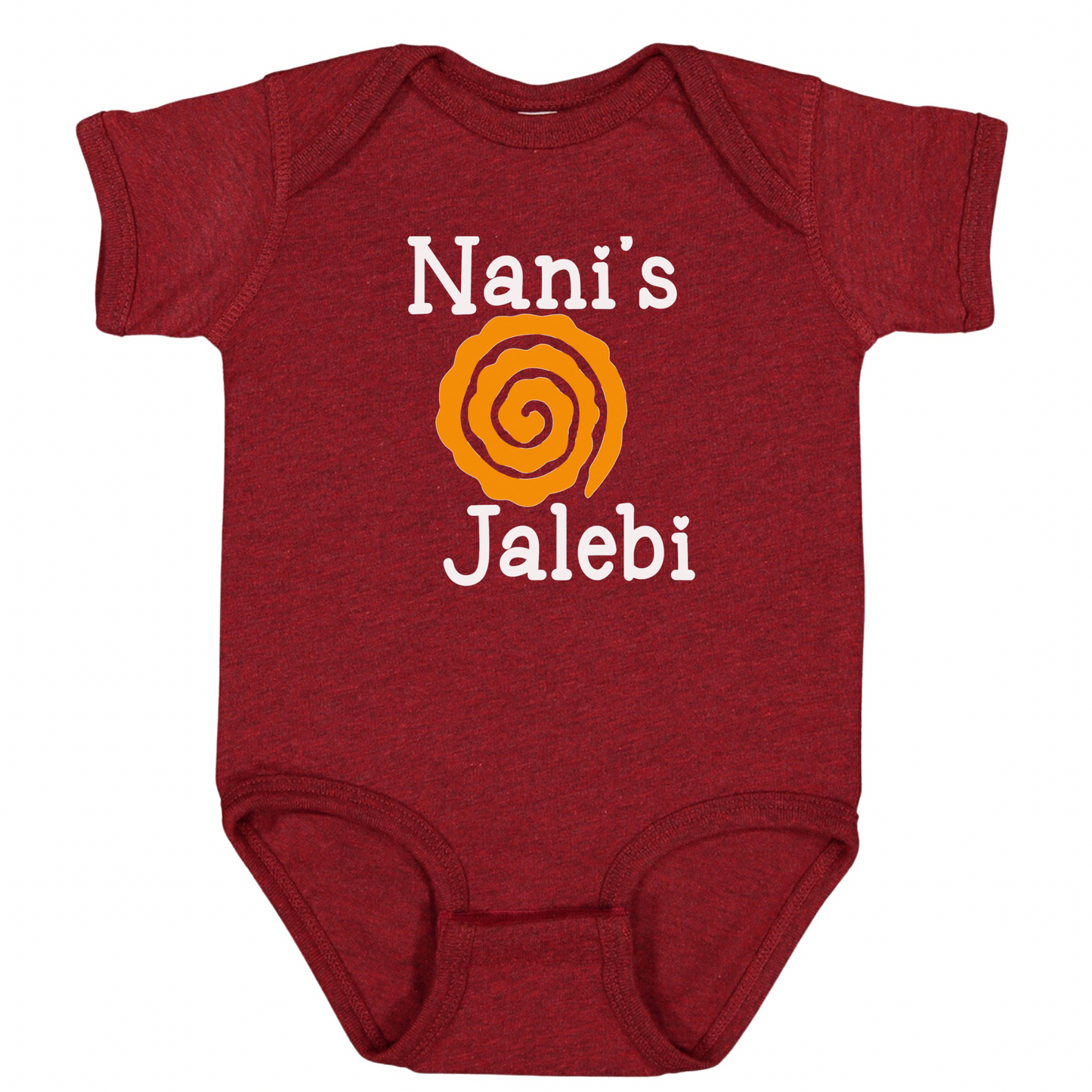 NANI’S Jalebi (White Font)- Short Sleeve Onesie