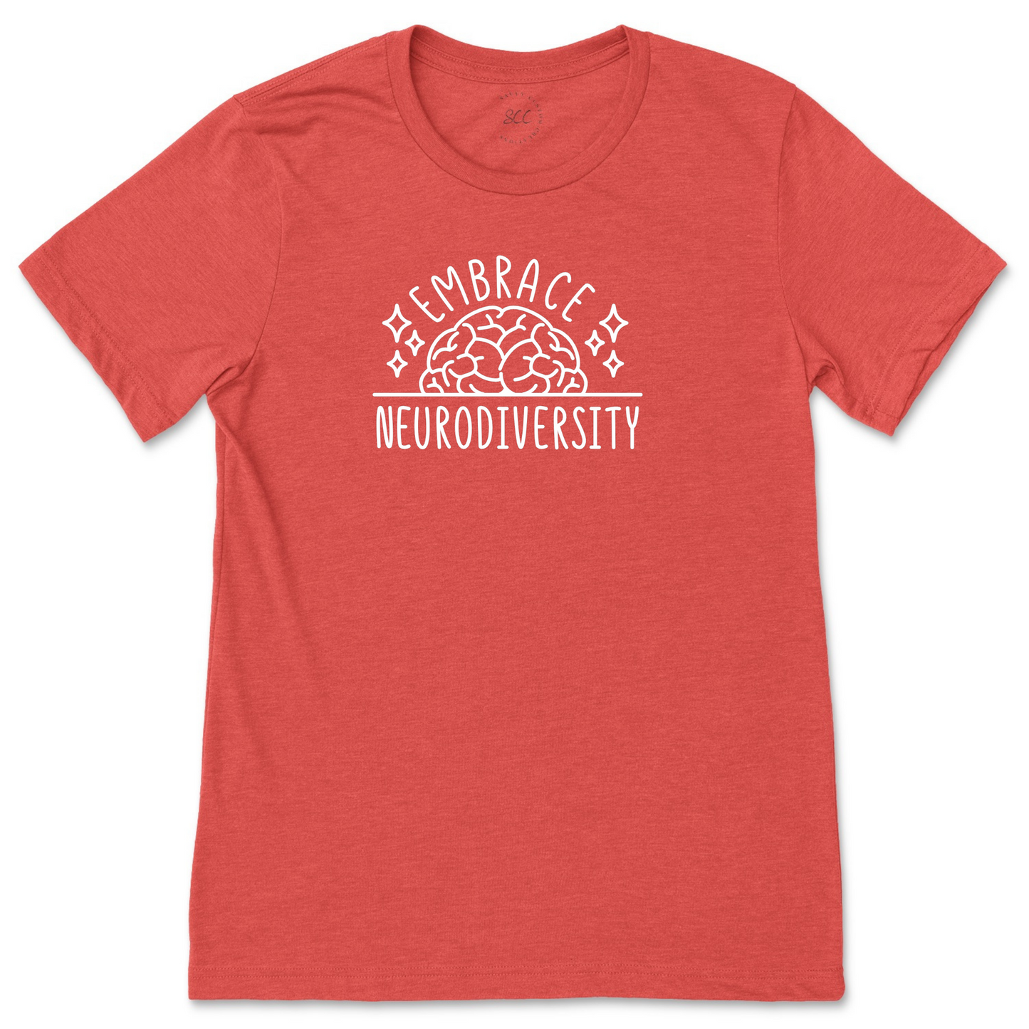 EMBRACE NEURODIVERSITY (White Font) - Unisex crewneck T-shirt