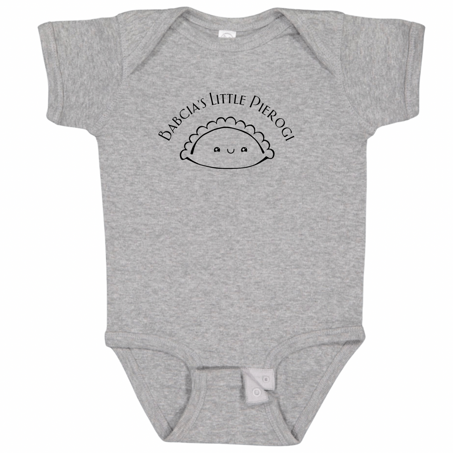 BABCIA’S LITTLE PIEROGI (Black Font) - Short Sleeve Onesie