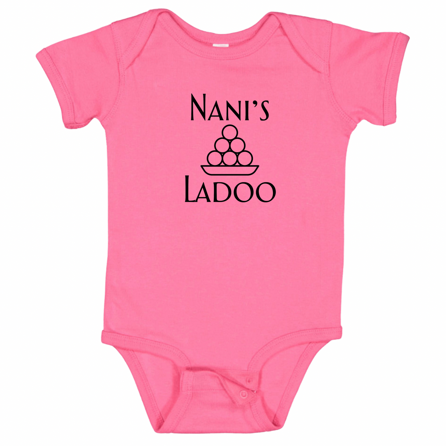 NANI’S LADOO (Black Font) - Short Sleeve Onesie
