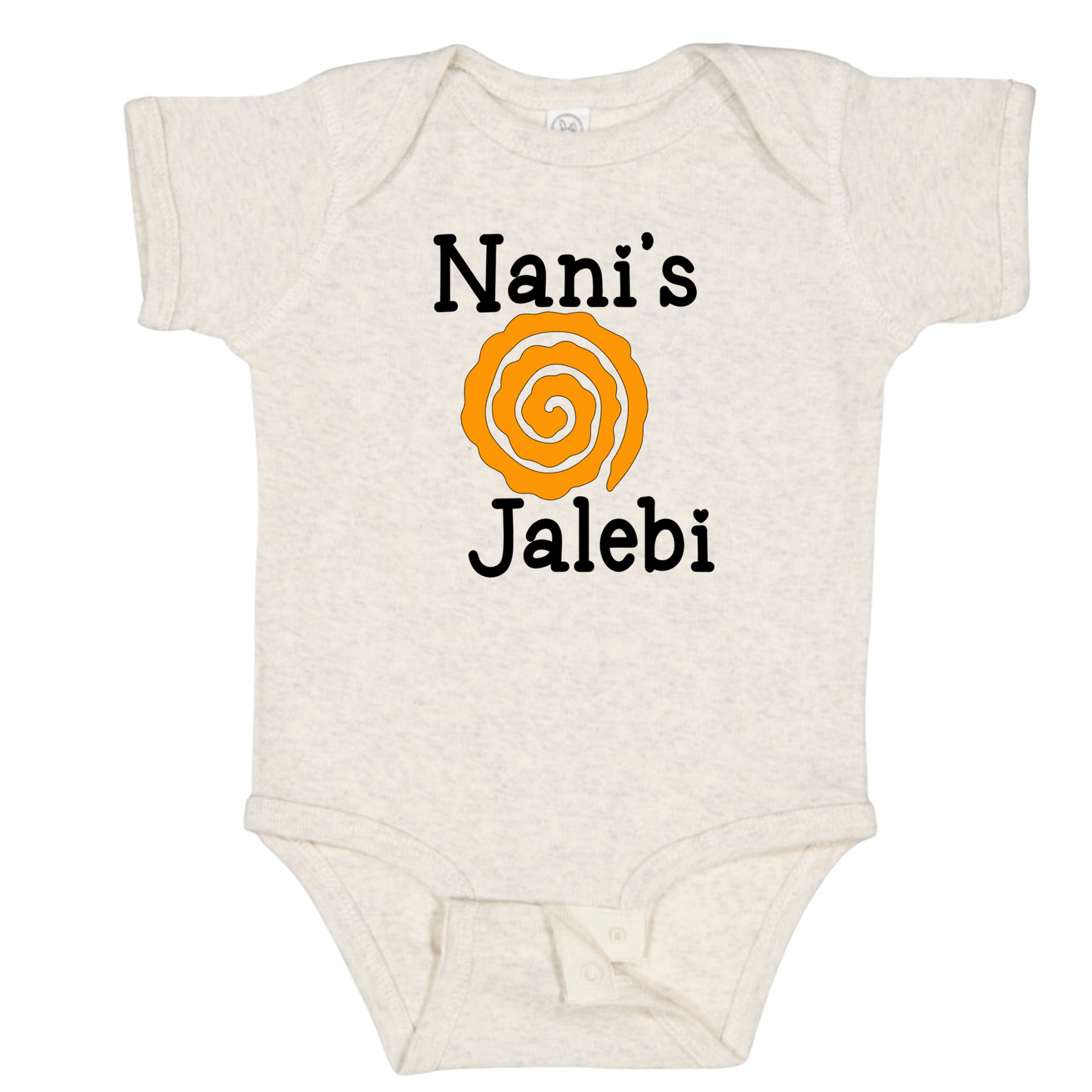 NANI’S JALEBI (Black Font) - Short Sleeve Onesie