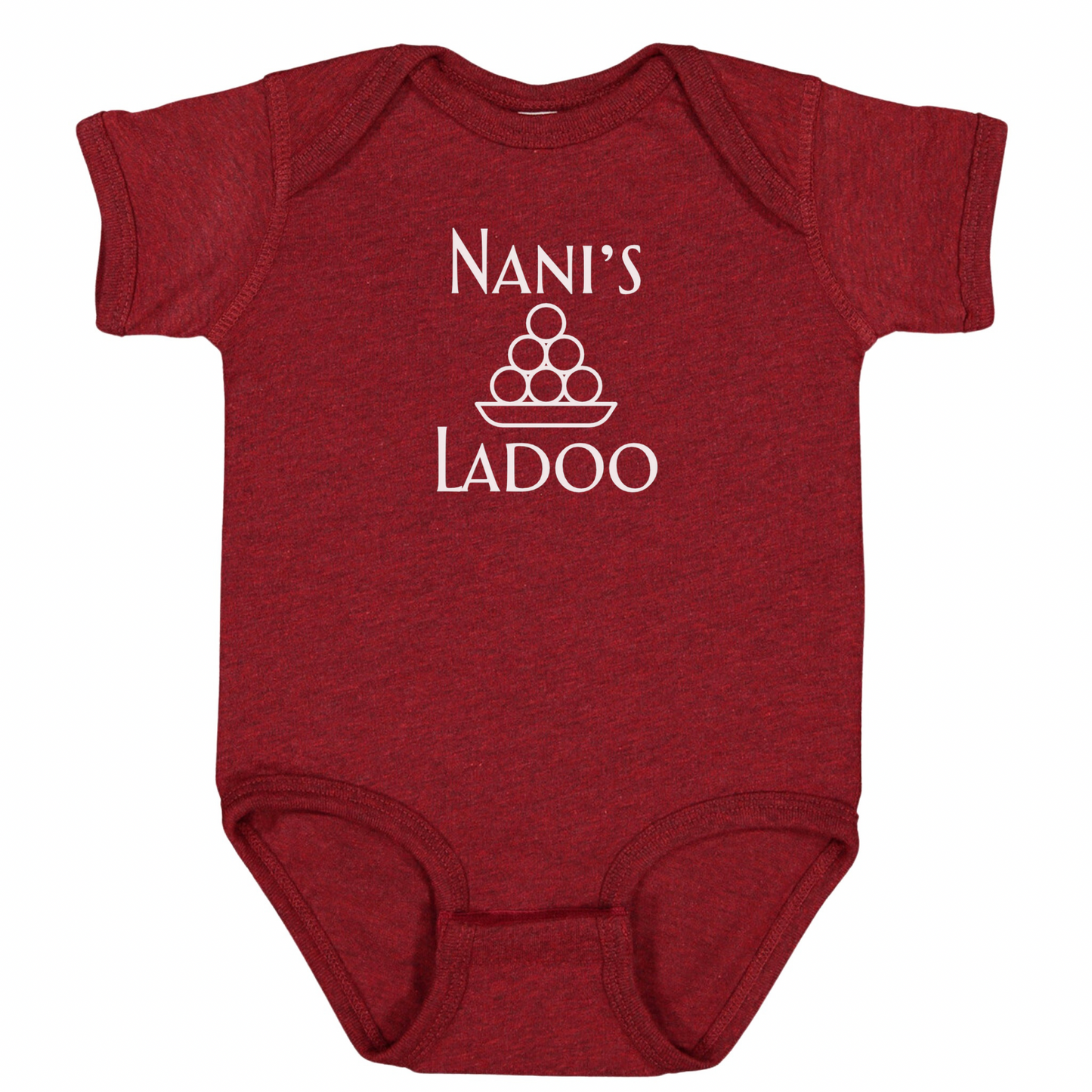 NANI’S LADOO (White Font)- Short Sleeve Onesie