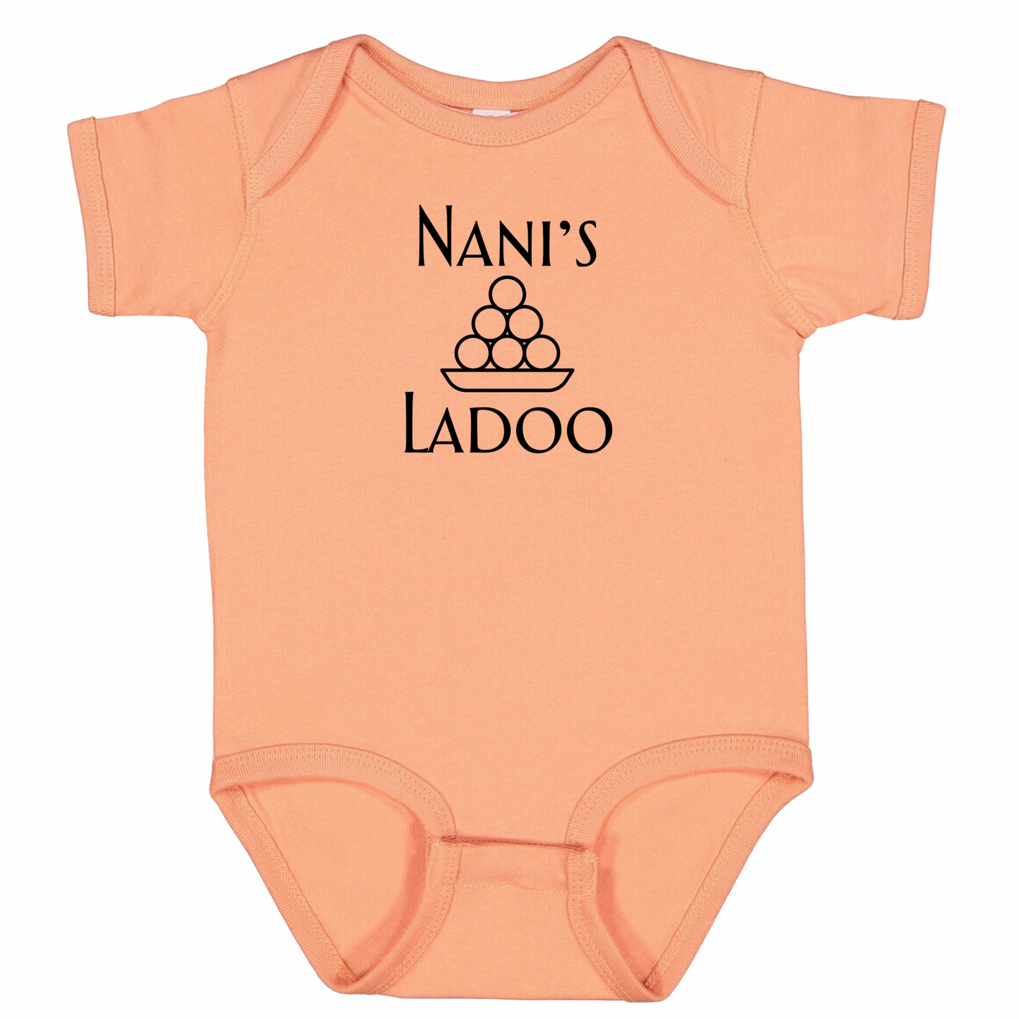 NANI’S LADOO (Black Font) - Short Sleeve Onesie