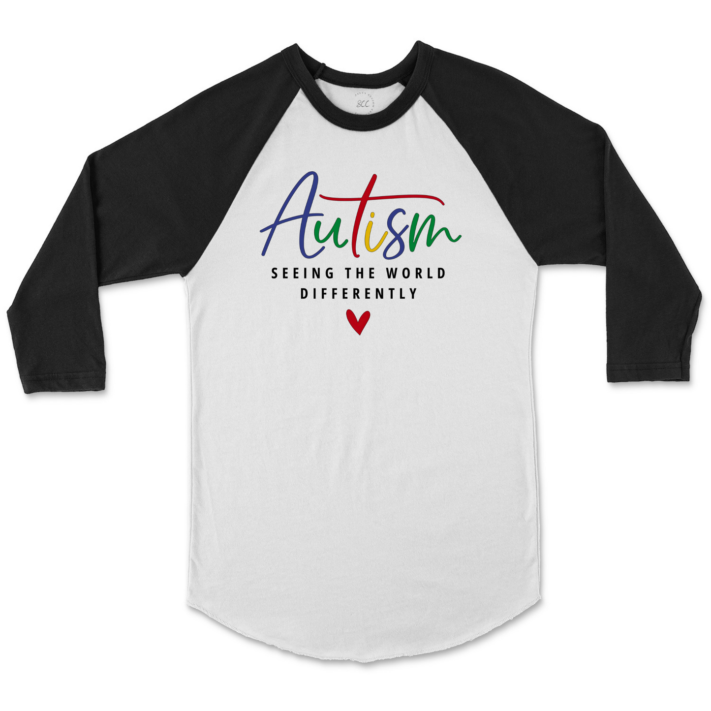 AUTISM SEEING THE WORLD DIFFERENTLY - Kids Raglan Baseball T-Shirt