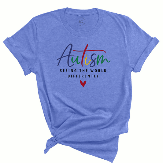 AUTISM, SEEING THE WORLD DIFFERENTLY - Unisex Crewneck T-Shirt