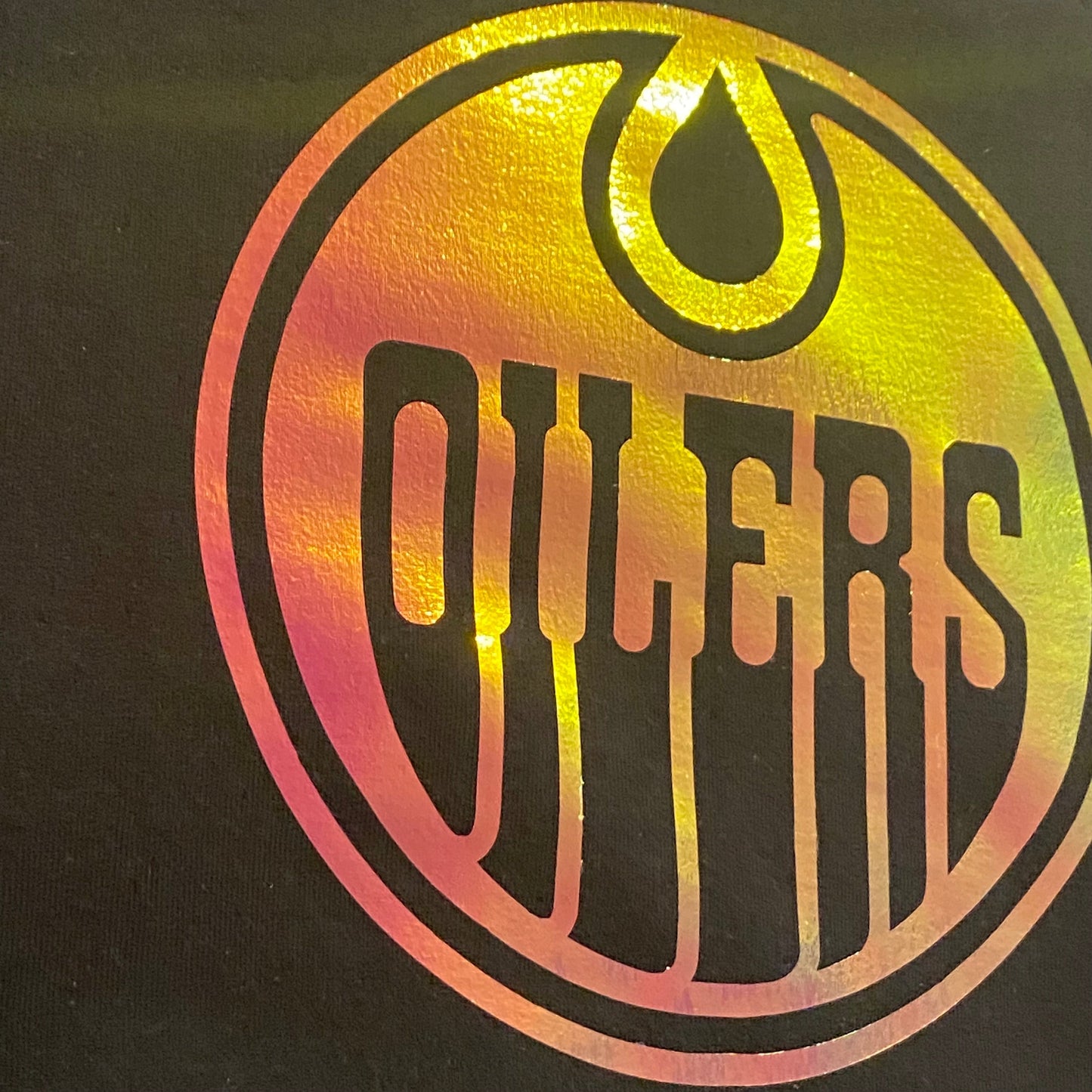 Oilers Premium Holographic WOMENS V-NECK T-Shirt