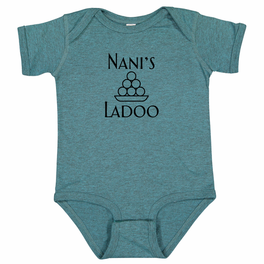 NANI’S LADOO (Black Font) - Short Sleeve Onesie
