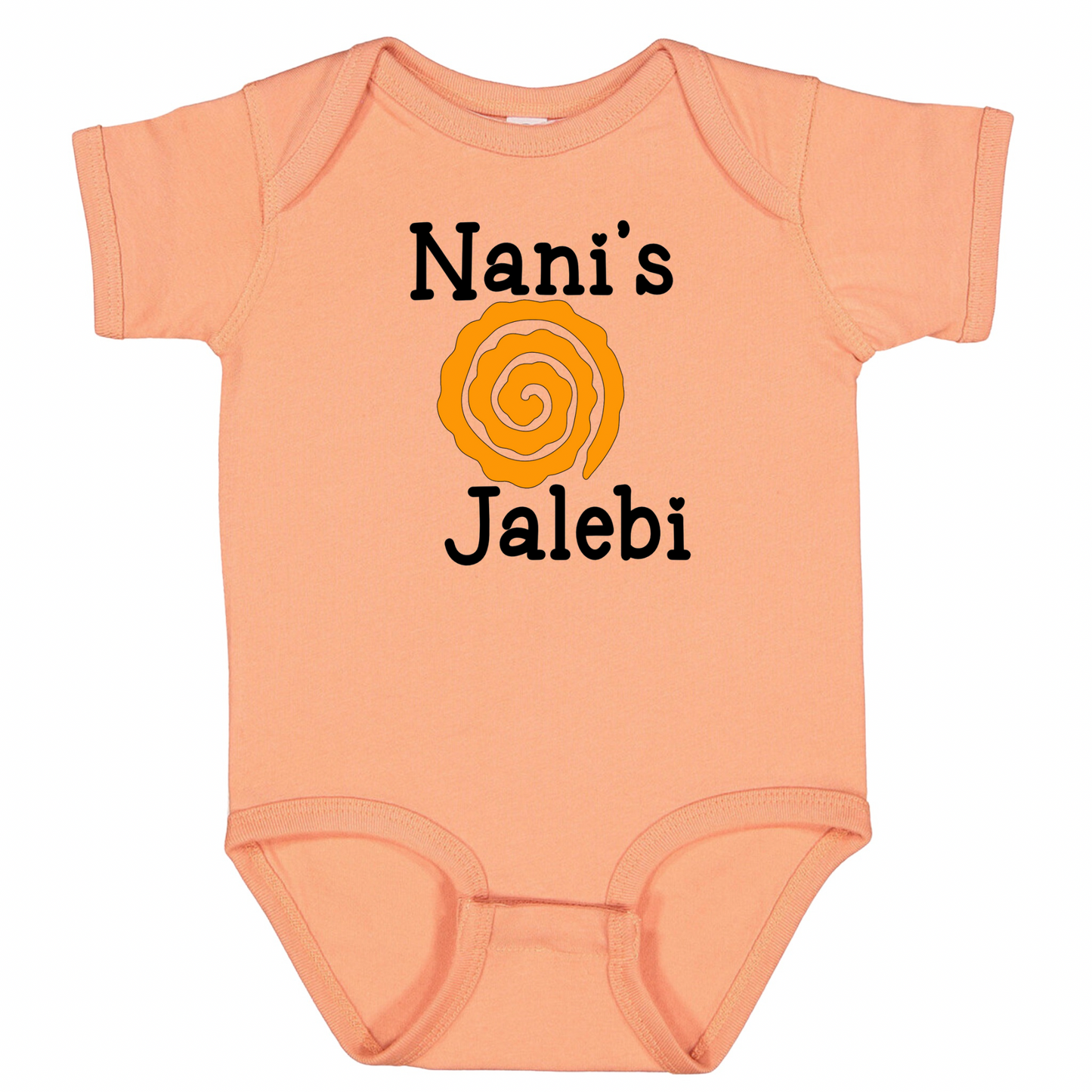 NANI’S JALEBI (Black Font) - Short Sleeve Onesie