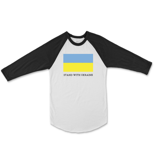 STAND WITH UKRAINE - Kids Raglan Baseball Tee