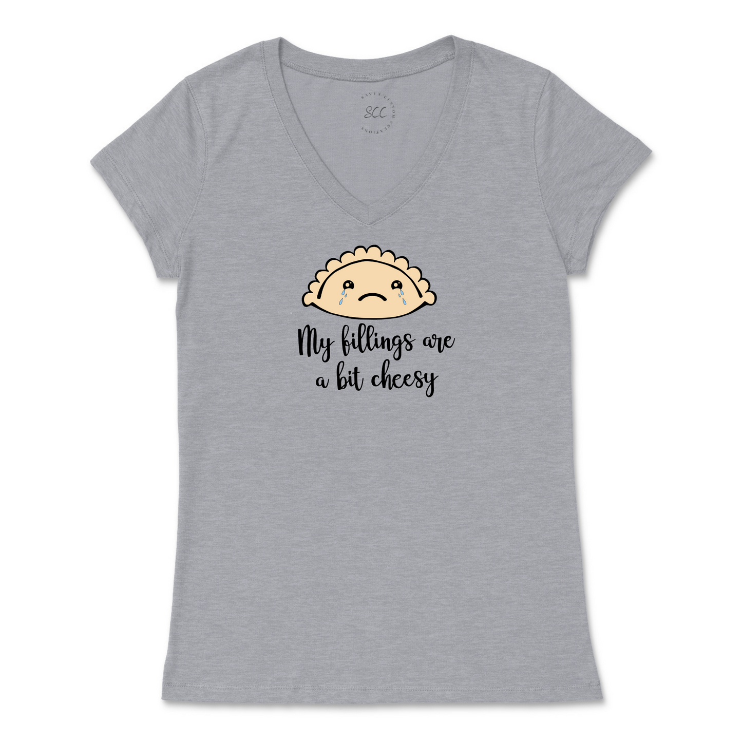 My fillings are a bit cheesy - Women’s VNeck T-Shirt