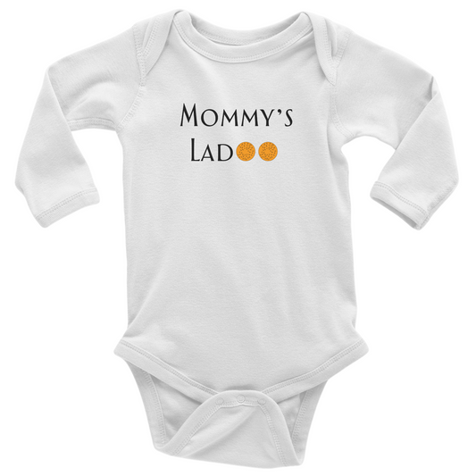 MOMMY'S LADOO (Black Font) - Long Sleeve Onesie