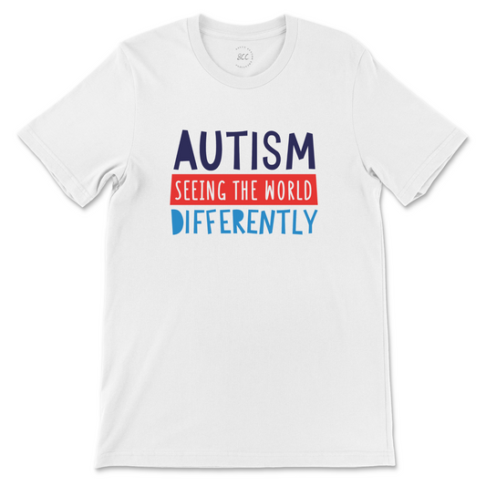 AUTISM SEEING THE WORLD DIFFERENTLY - Unisex Crewneck T-Shirt