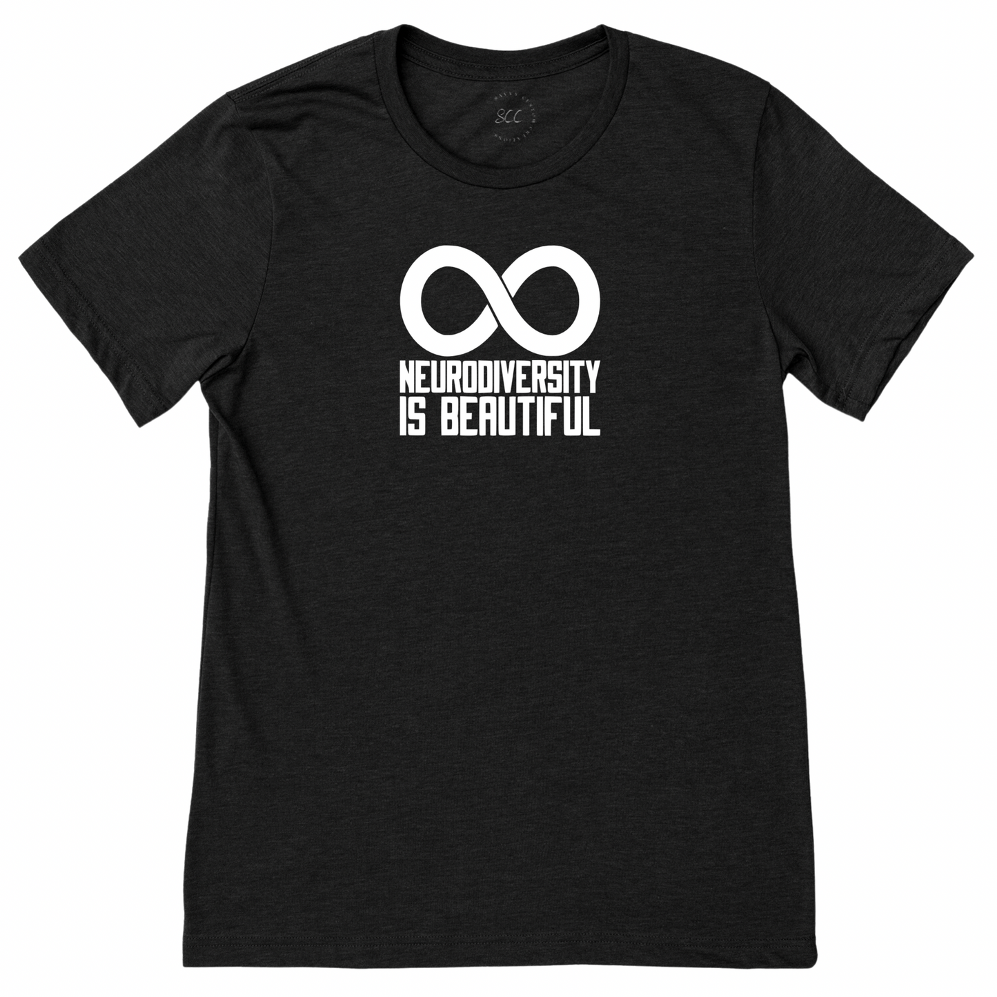 NEURODIVERSITY IS BEAUTIFUL (white font) - Unisex crewneck T-shirt