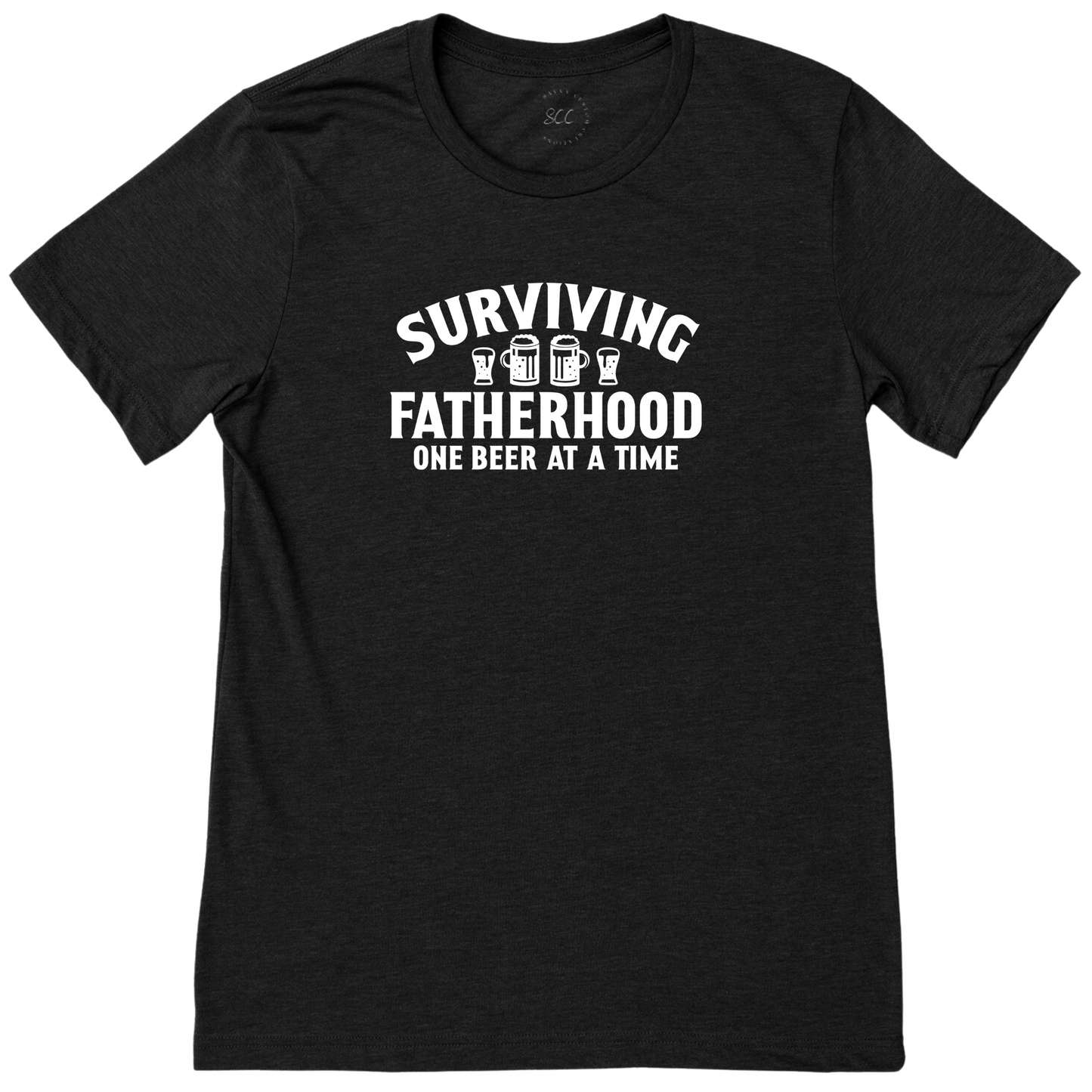 SURVIVING FATHERHOOD, ONE BEER AT A TIME - Unisex Crewneck T-Shirt