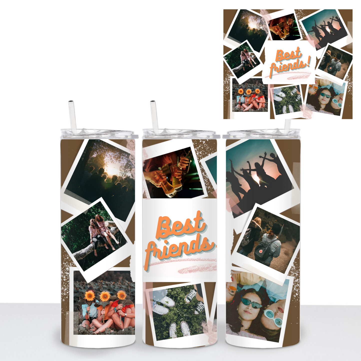 BEST FRIENDS Tumbler (personalize with pictures) - 20 oz