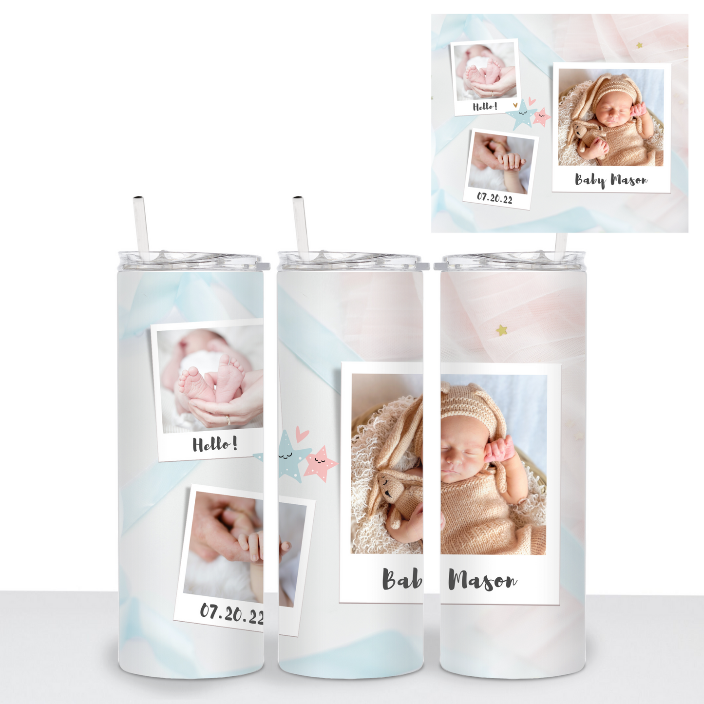 BABY PHOTO Tumbler (personalize with pictures) - 20 oz