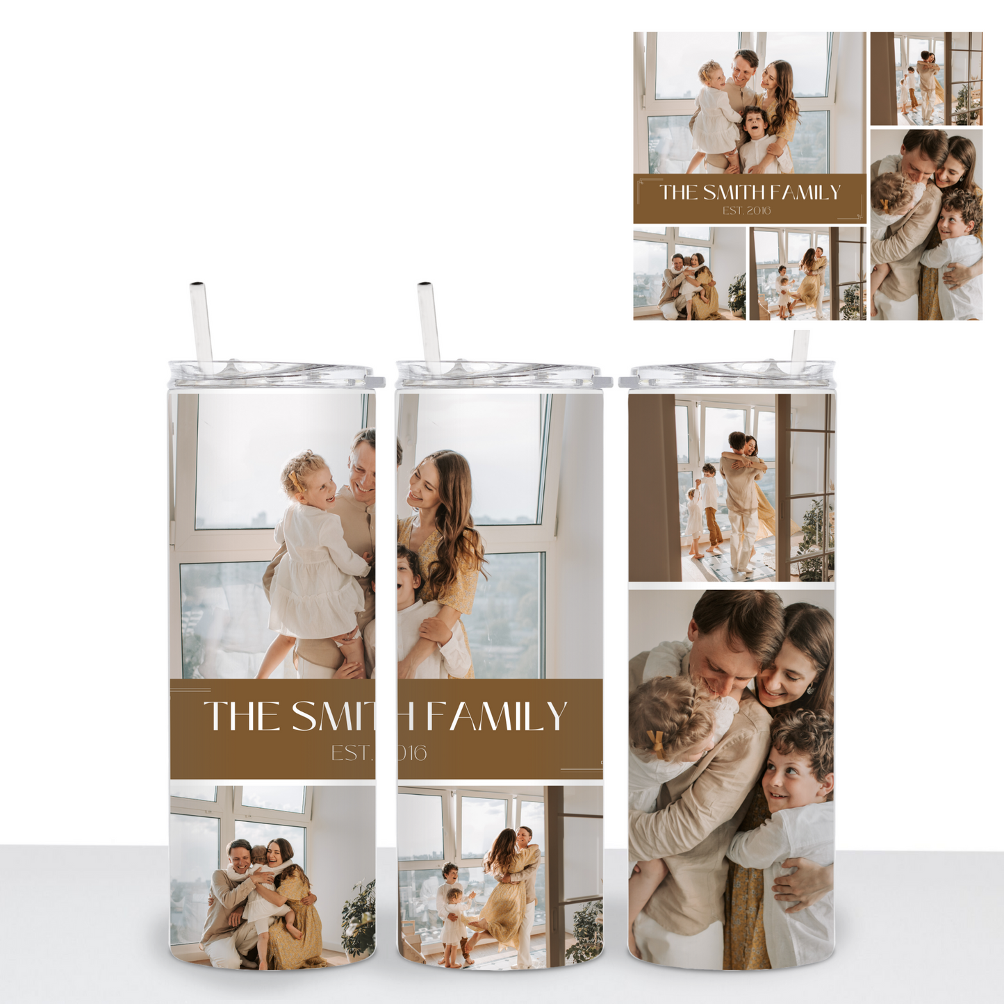 FAMILY PHOTO Tumbler (personalize with pictures) - 20 oz