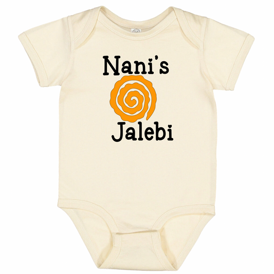 NANI’S JALEBI (Black Font) - Short Sleeve Onesie