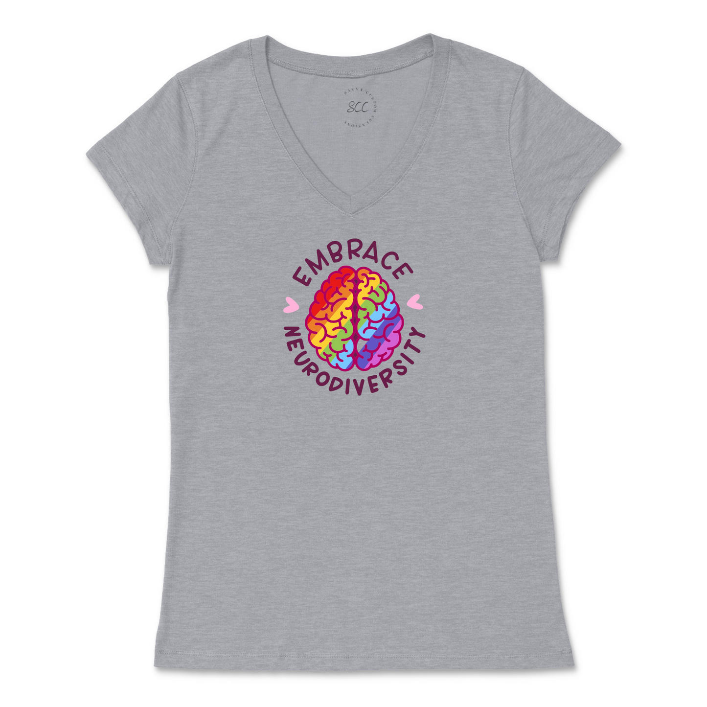 EMBRACE NEURODIVERSITY- Women’s Vneck T-Shirt