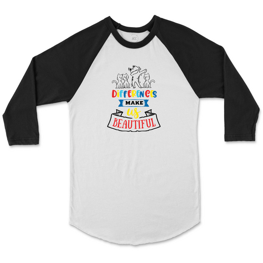 DIFFERENCES MAKE US BEAUTIFUL - Unisex Raglan Baseball T-Shirt