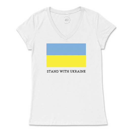 STAND WITH UKRAINE - Women’s VNeck T-Shirt