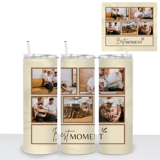 BEST MOMENT PHOTO Tumbler (personalize with pictures) - 20 oz