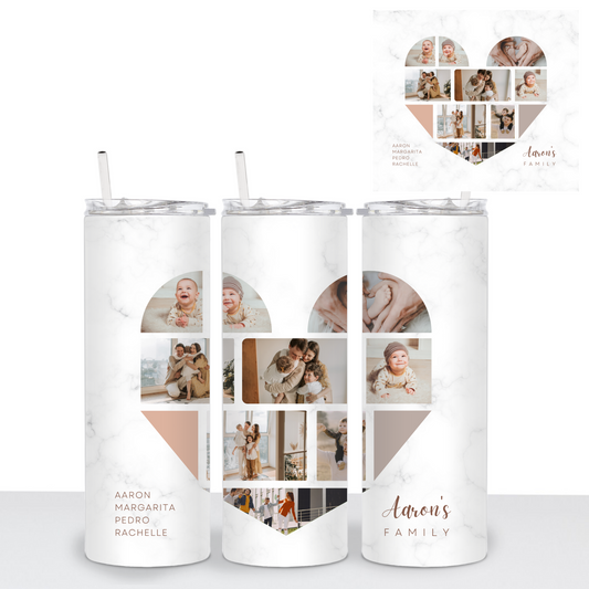 FAMILY PHOTO Tumbler (personalize with pictures) - 20 oz