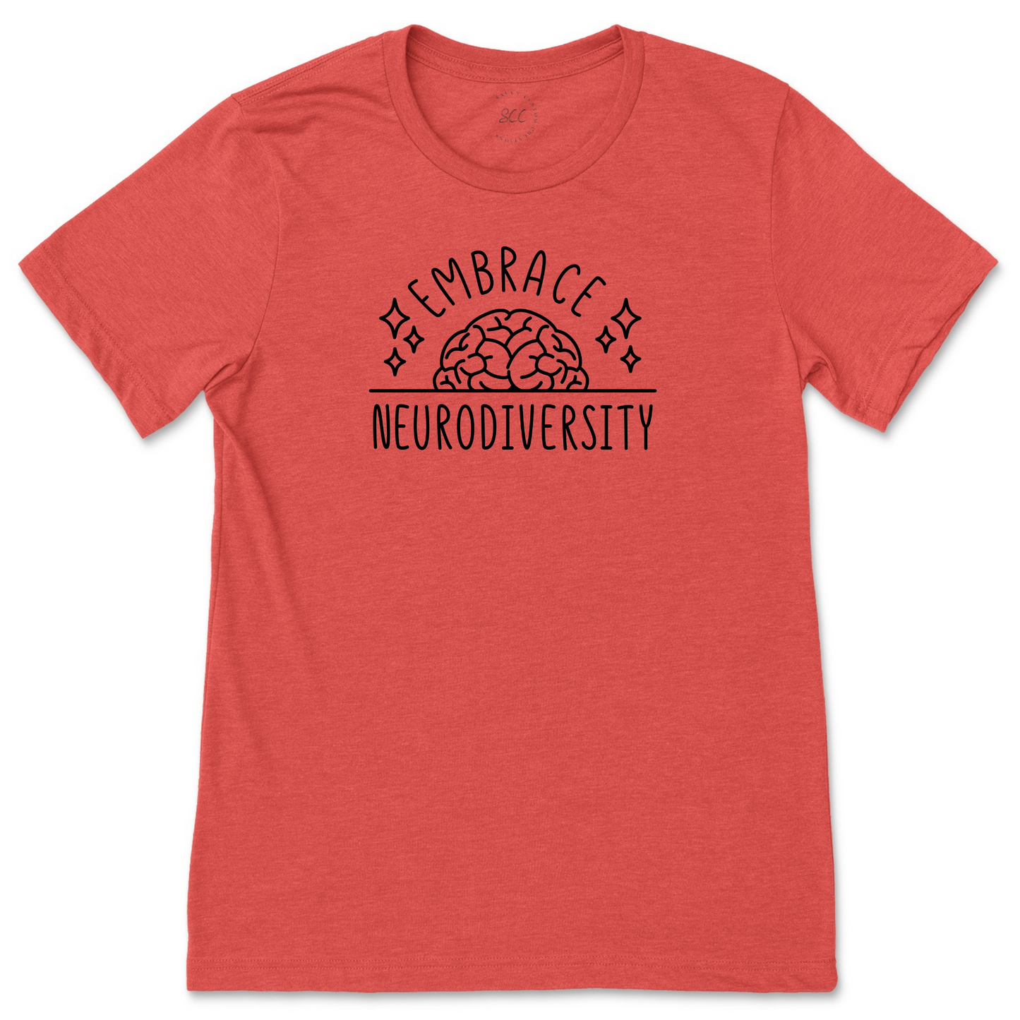 EMBRACE NEURODIVERSITY (Black Font) - Unisex crewneck T-shirt