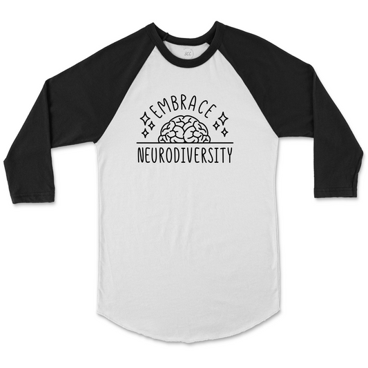 EMBRACE NEURODIVERSITY - Unisex Raglan Baseball T-Shirt