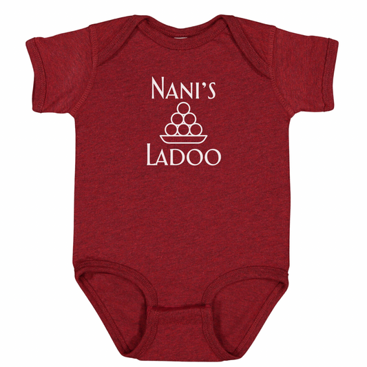 NANI’S LADOO (White Font)- Short Sleeve Onesie