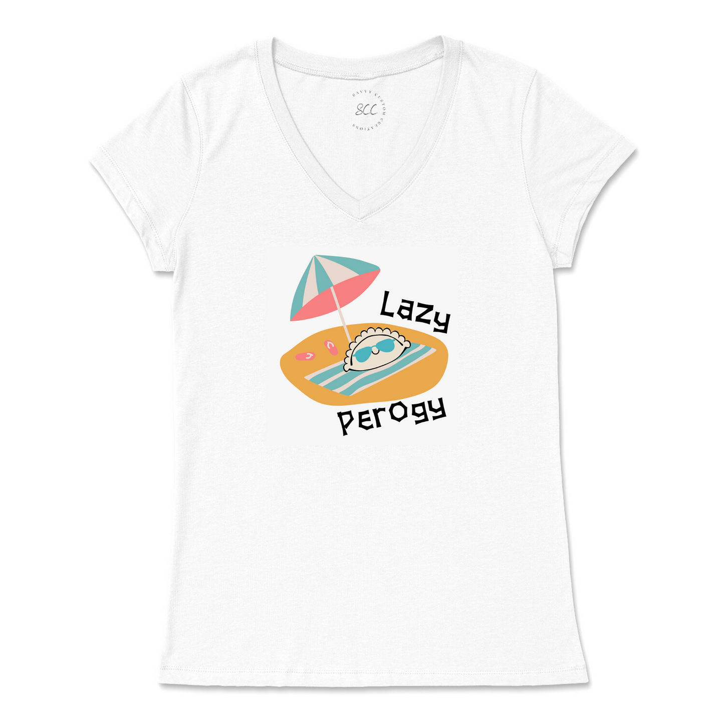 Lazy Perogy - Women’s VNeck T-Shirt