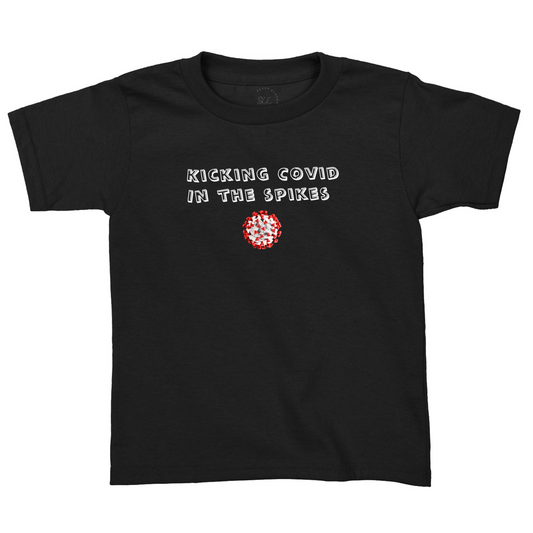 KICKING COVID IN THE SPIKES - Kids T-Shirt